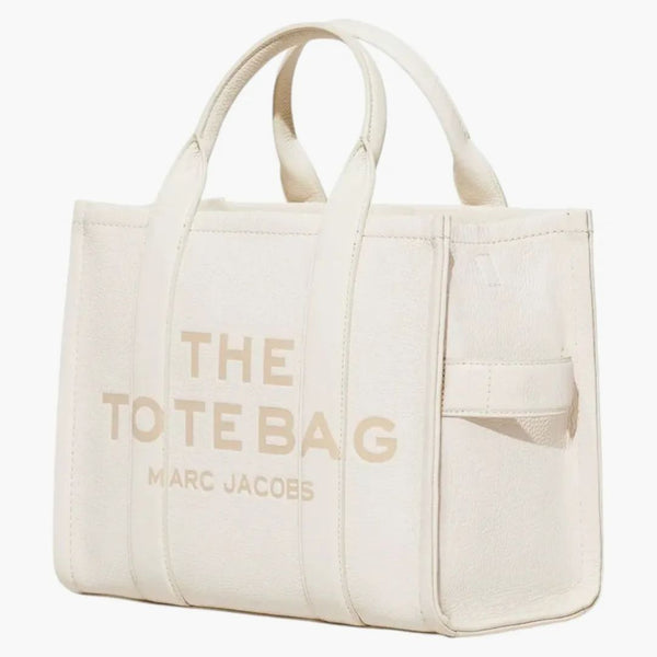 Marc Jacobs lädermediet Tote Cotton/SIL