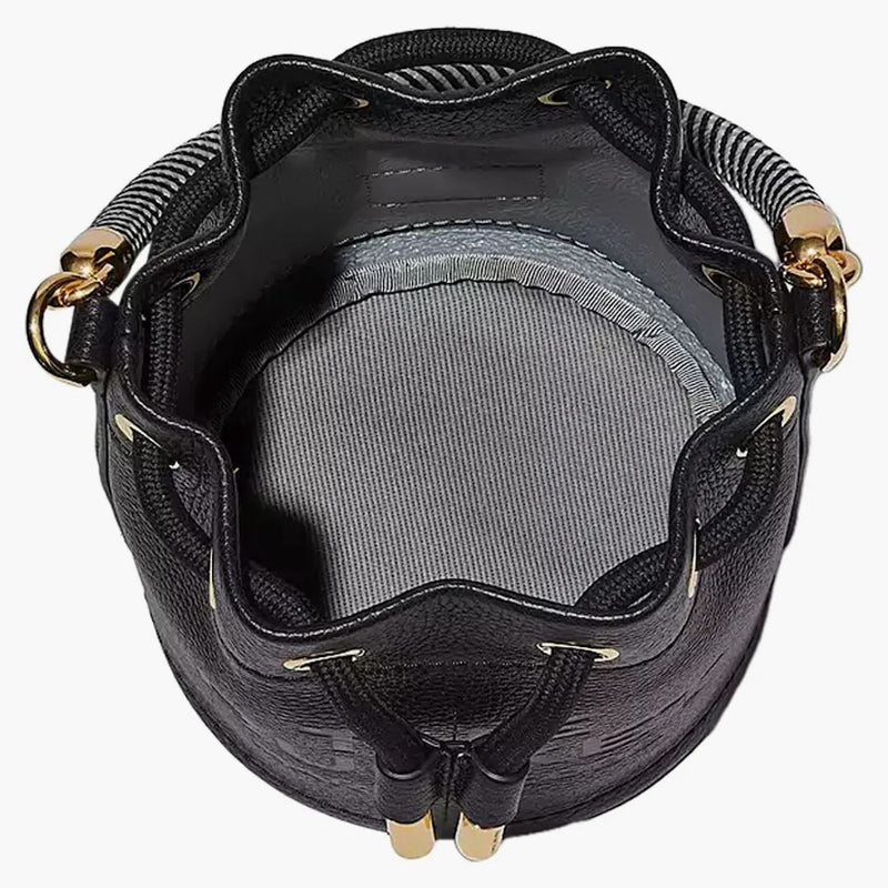 Marc jacobs la borsa per micro bucket in pelle nera