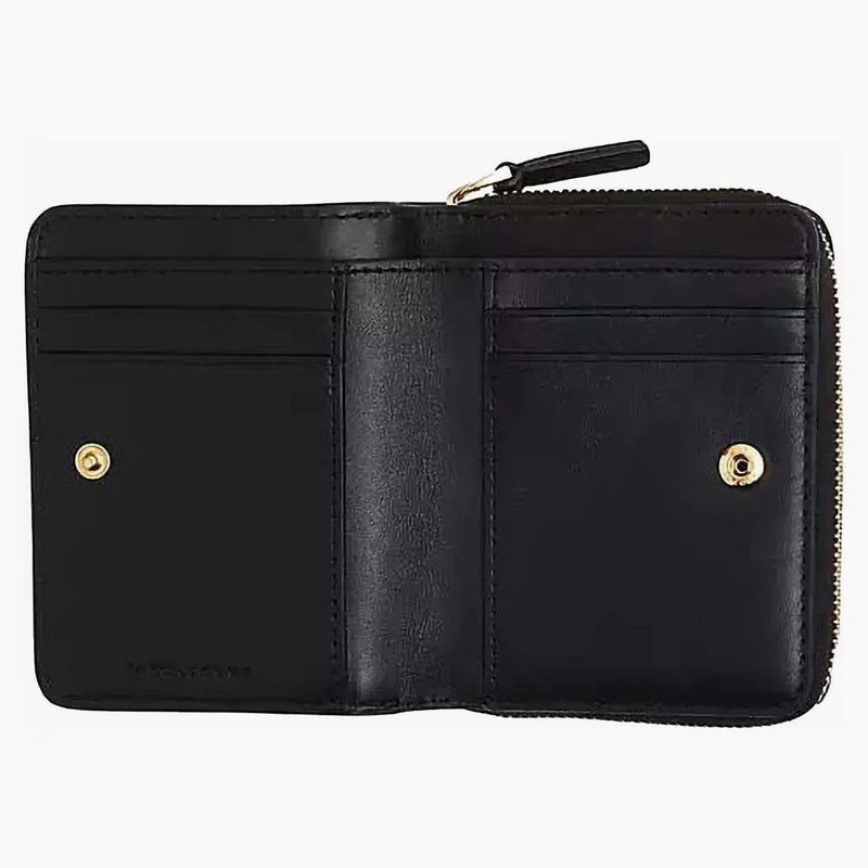 Marc Jacobs Kožená mini kompaktní peněženka černá