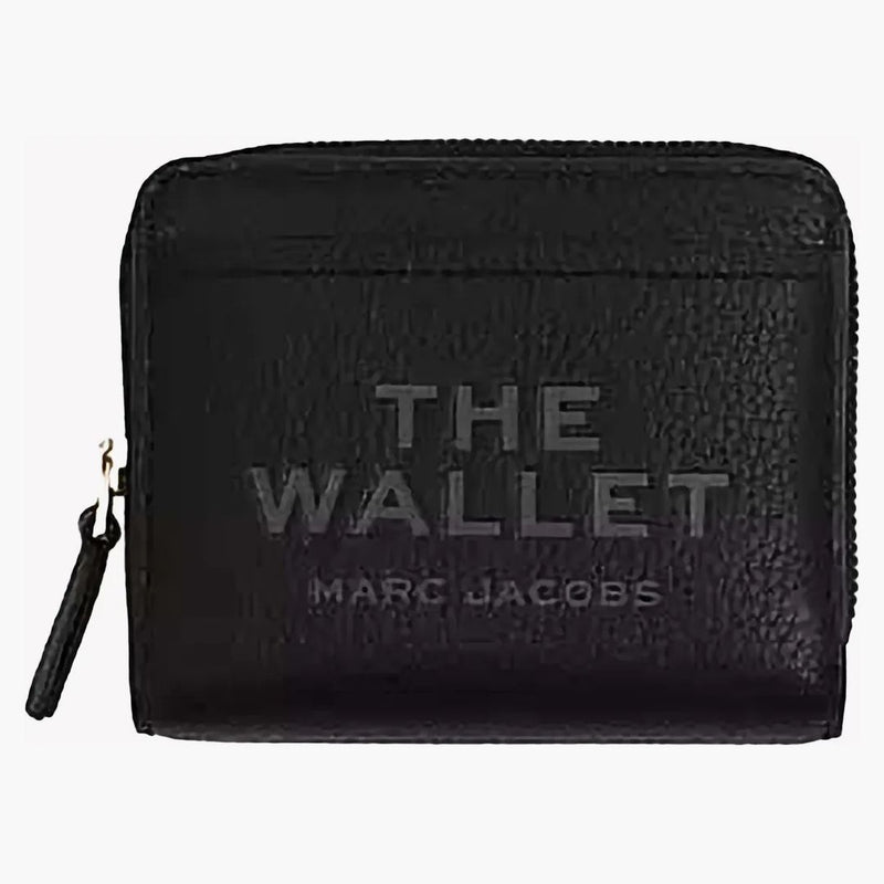 Marc Jacobs Kožená mini kompaktní peněženka černá