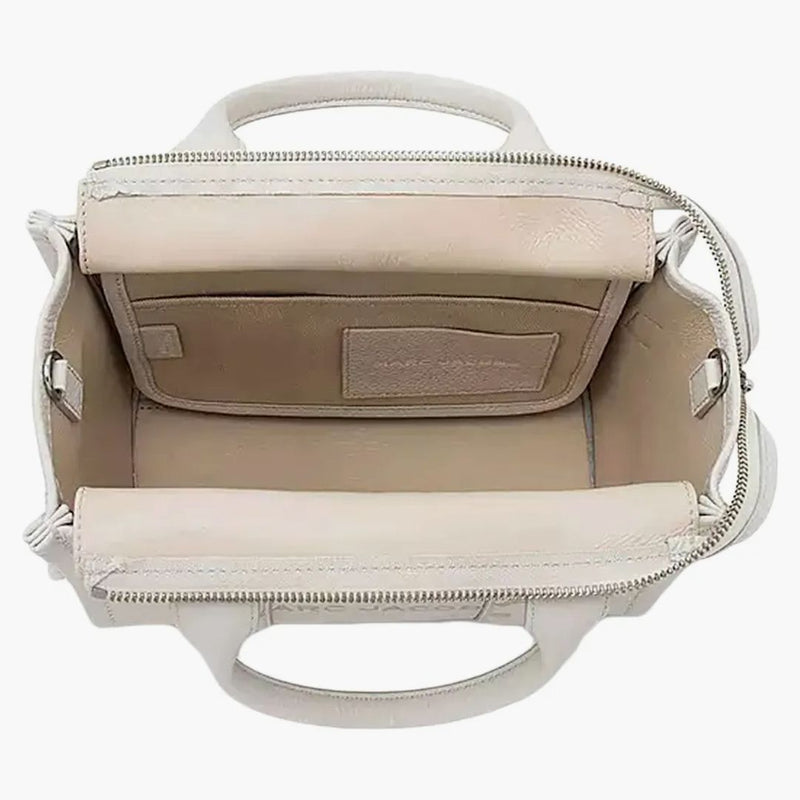 Marc Jacobs Kožená malá mrtvá taška bavlna/stříbro