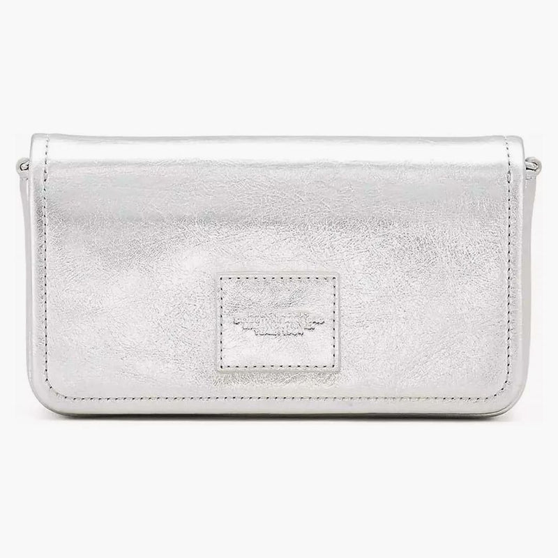 Marc Jacobs Kovový kožený řetězec Mini ramenní taška stříbro