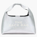 Marc Jacobs The Metallic Leather Mini Sack Bag Silver
