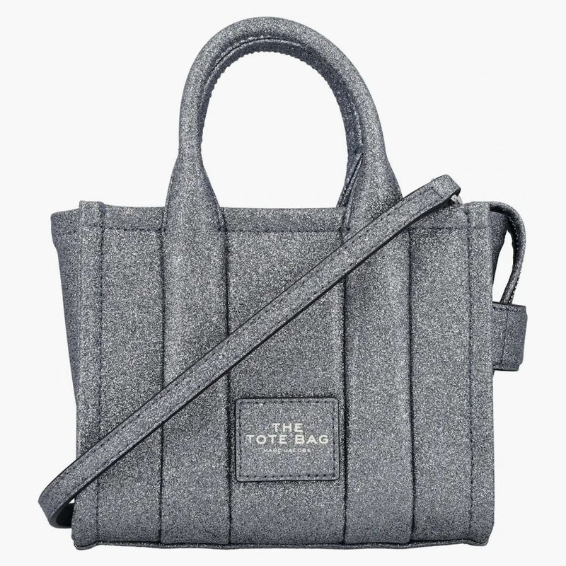 Marc Jacobs Mini Dead Glitter Handbag Silver
