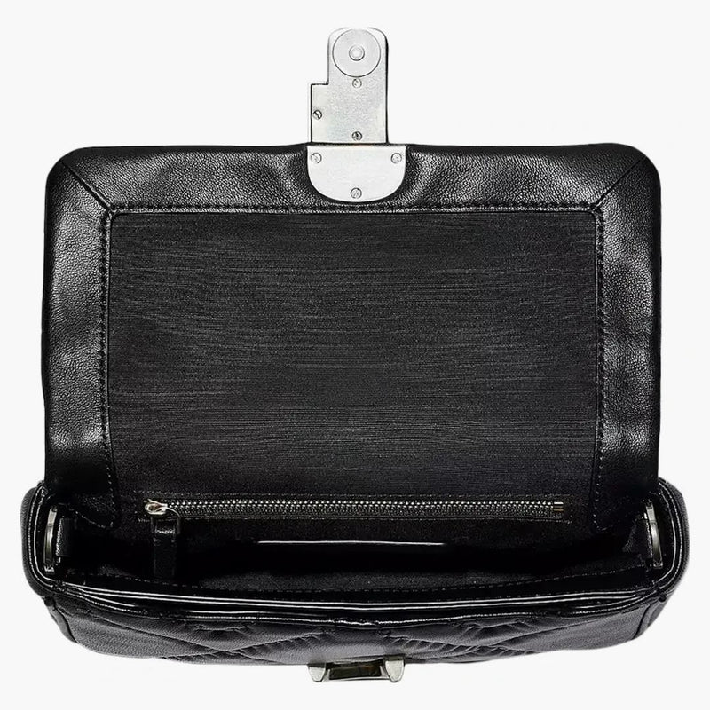 Marc Jacobs The Quilted Leather J Marc Shoulder Bag Black