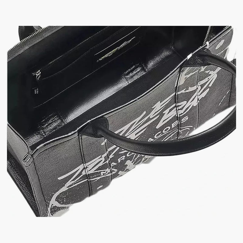 Marc Jacobs x futura läder stor död väska svart/vit