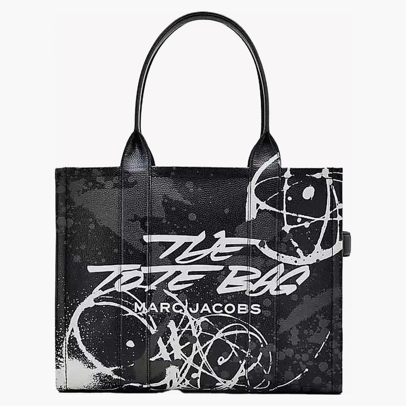 Marc Jacobs x futura läder stor död väska svart/vit