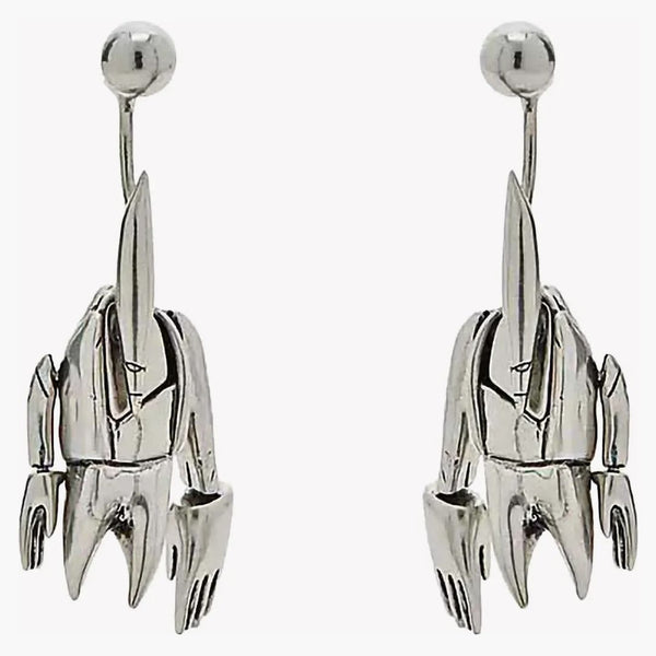 Marc Jacobs x Futura Pointman Orecchini in ottone argento