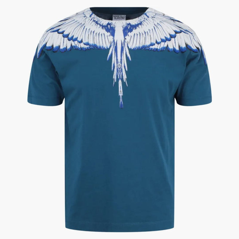 Marcelo Burlon Icon Wings Graphic T-Shirt Blue