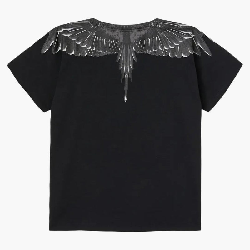 Marcelo Burlon Icon Wings pravidelné tričko s černou/černou/šedou