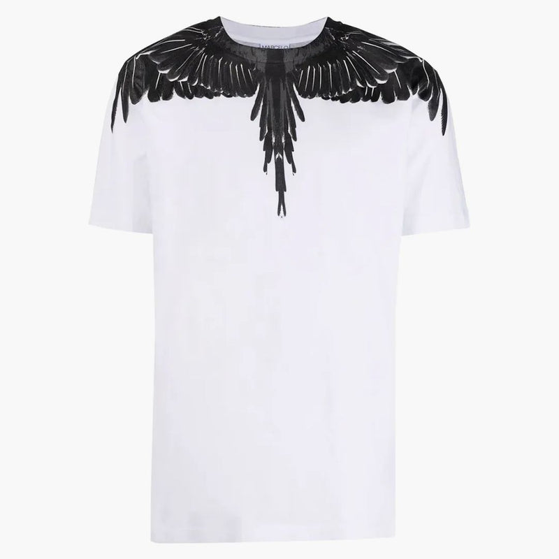Marcelo Burlon Wings Print tričko bílé/černé