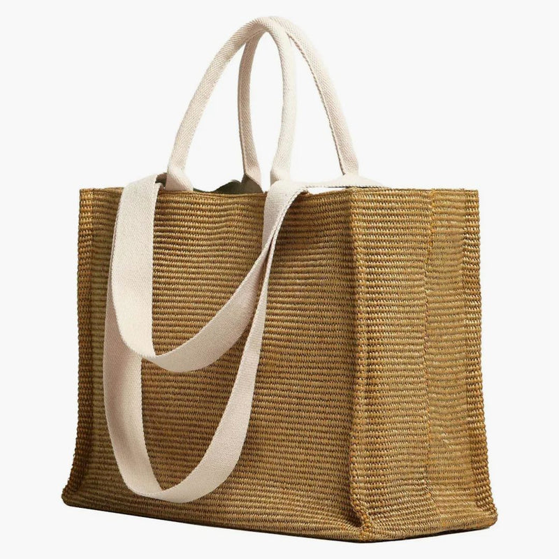 Marni Borsa Dead Grande w Tessuto Effetto Rafia Naturale