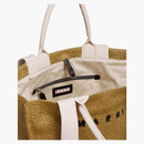 Marni Borsa Dead Grande in Tessuto Effetto Rafia Naturalale