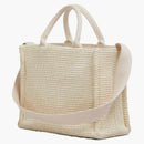 Marni Borsa dead piccola in Tessuto Effetto Rafia Bianca