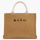 Marni Borsa dead piccola in Tessuto Effetto Rafia Naturalale
