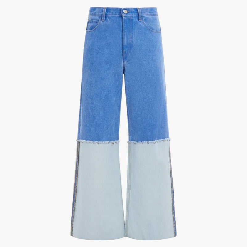 Pantaloni di denim a contrasto Marni Cobalto