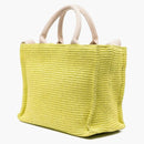 Marni Embroidered Logo Tote Bag Acid Green