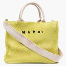 Marni Embroidered Logo Tote Bag Acid Green