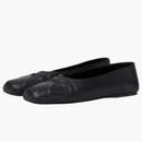 Marni Nappa Leather Seamless Little Bow Ballet Black (Women's)