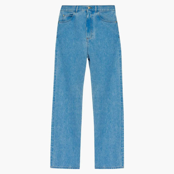Marni Organic Straight Leg Denim Jeans Cobalt