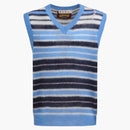 Marni Striped V-Neck Sweater Vest Blue Lilac