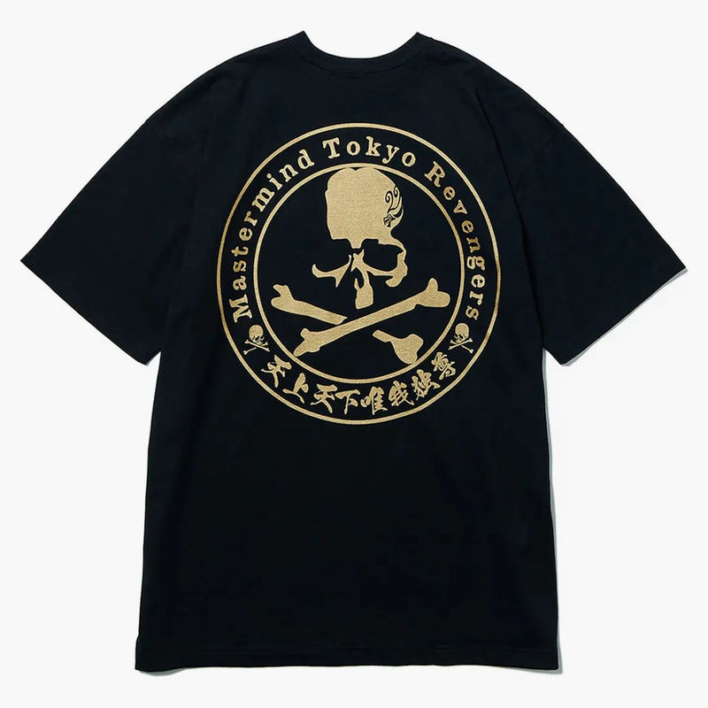 Mastermind x Tokyo Revengers Circle Logo T-shirt Black Gold