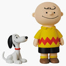 Medicom UDF Peanuts Series12-50's Snoopy and Charlie Brown Figure Yellow
