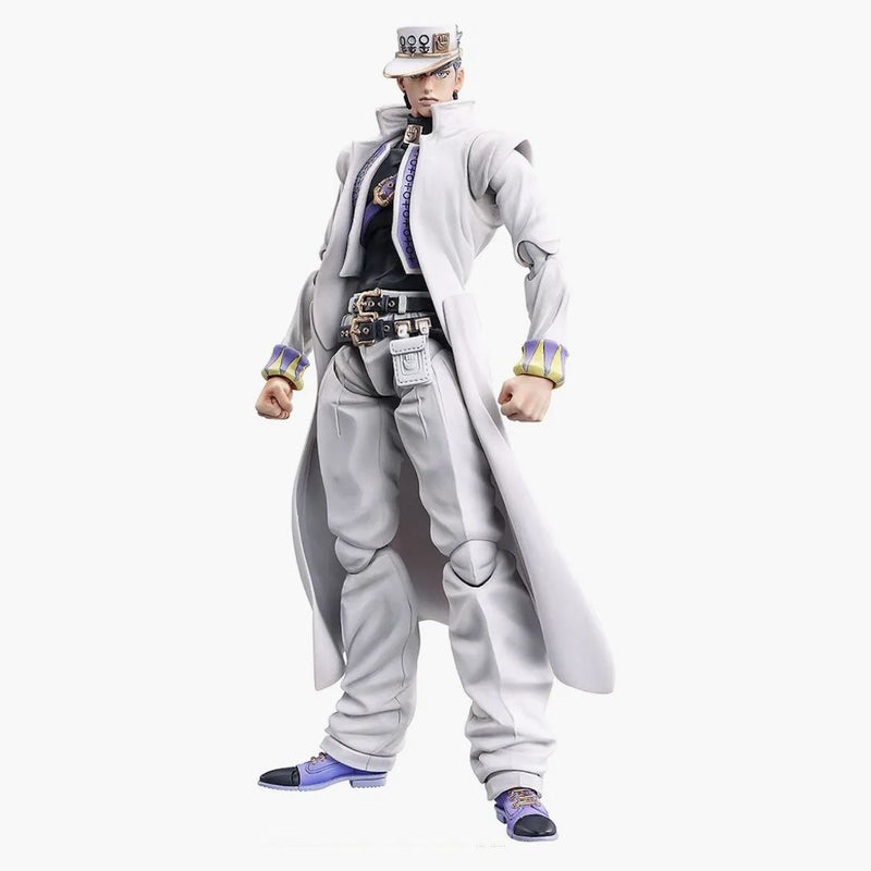 Medicom Super Action Statue Jojo's Bizarre Adventure Part 4 Diamond is Unbreakable Jotaro Kujo Chozokado Re-Run Action Figure White