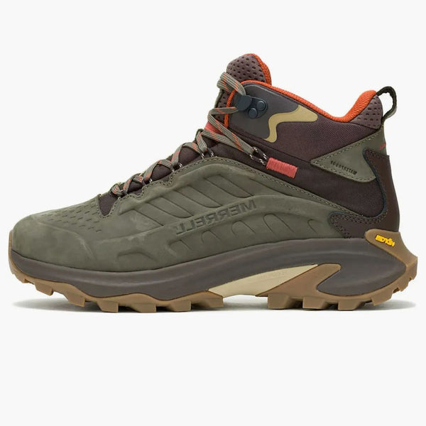 Merrell Moab Speed ​​2 in pelle Oliva impermeabile