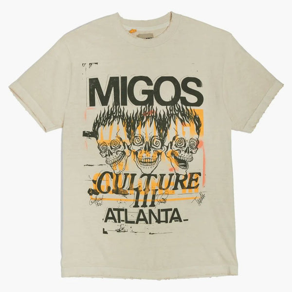 Migos X Gallery Dept. For Culture Iii Three Skulls T-shirt Natural