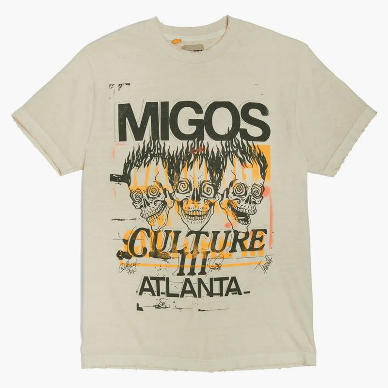 Migos X Gallery Dept. For Culture Iii Three Skulls T-shirt Natural