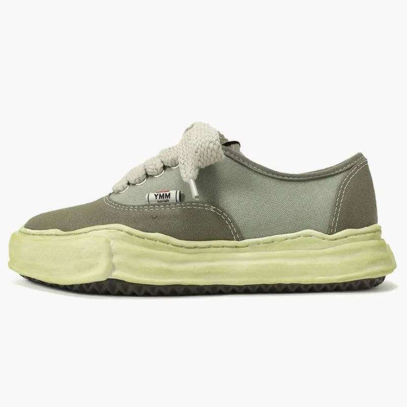 Maison Mihara Yasuhiro Baker Og Sole přes obarvené plátno Low Zelený