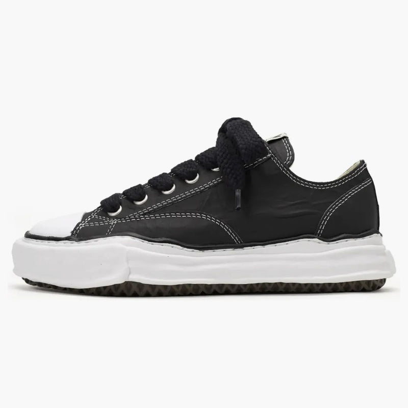 Maison Mihara Yasuhiro Peterson Og Sole Pl Leather Low Black