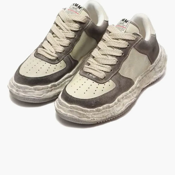 Maison Mihara Yasuhiro Wayne Og Sole Dr Leather Low Vintage White