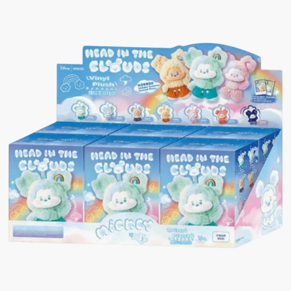 Miniso Disney Mickey Head In Clouds Vinyl Plush Pendant Sealed Case (6 Blind Box)