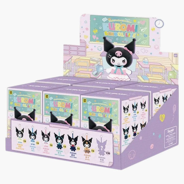 Miniso Top Toy Sanrio Kuromi School Life Series Vinyl Plush Keychain Sealed Case (6 Blind Box)