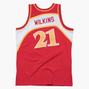 Mitchell y Ness Atlanta Hawks Road 1986-87 Dominique Wilkins Swingman Jersey Scarlet