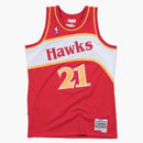Mitchell y Ness Atlanta Hawks Road 1986-87 Dominique Wilkins Swingman Jersey Scarlet