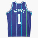 Mitchell y Ness Charlotte Hornets Alternativo 1994-95 Muggsy Bogues Swingman Jersey Purple