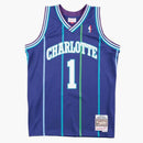 Mitchell y Ness Charlotte Hornets Alternativo 1994-95 Muggsy Bogues Swingman Jersey Purple