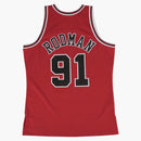 Mitchell & Ness Chicago Bulls Road 1997-98 Dennis Rodman Swingman Jersey Scarlet