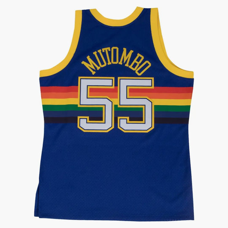 Mitchell & Ness Denver Nuggets Road 1991-92 Dikembe Mutombo swingman Jersey Royal