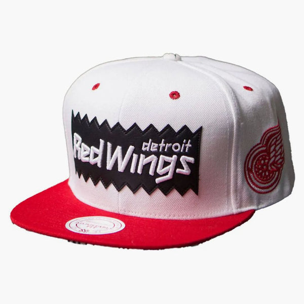 Mitchell & ness Detroit Red Wings Sta3 Wool Snapback Cap White/Red