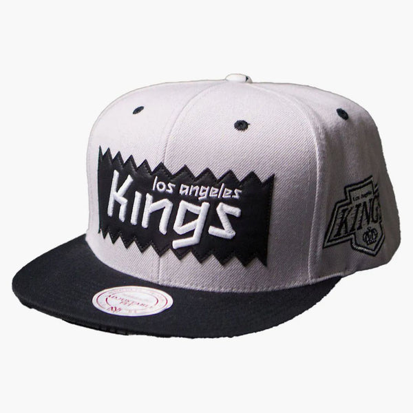 Mitchell & Ness Los Angeles Kings Sta3 Wool Snapback Cap Silver/black