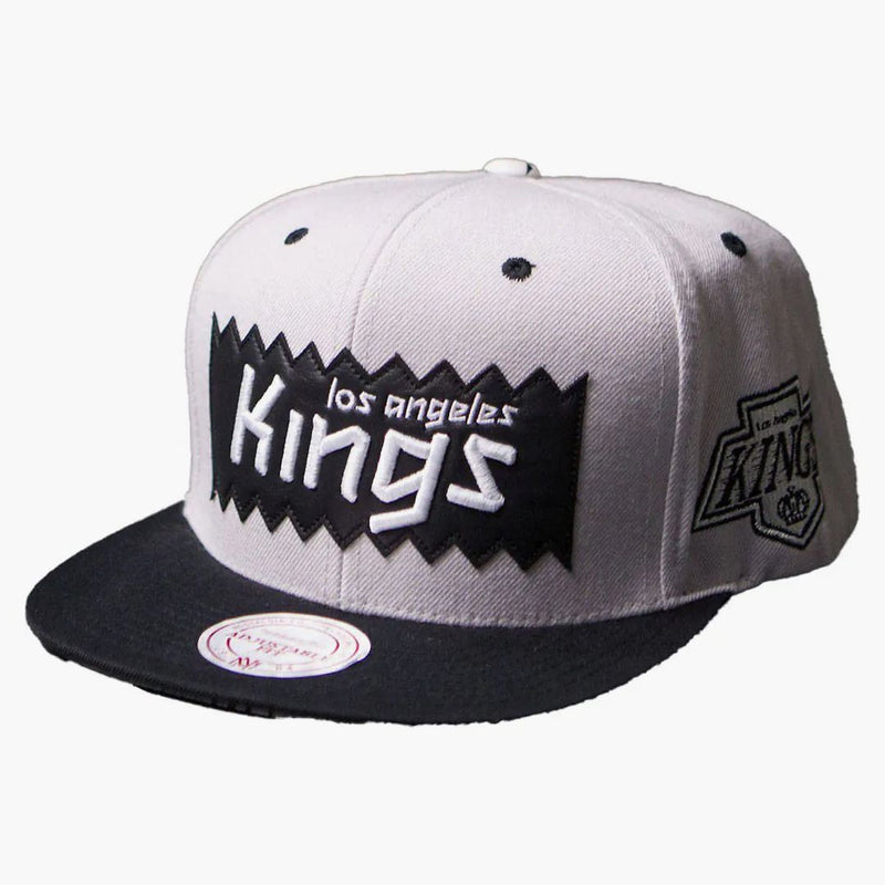 Mitchell & Ness Los Angeles Kings Sta3 Wool Snapback Cap Silver/black