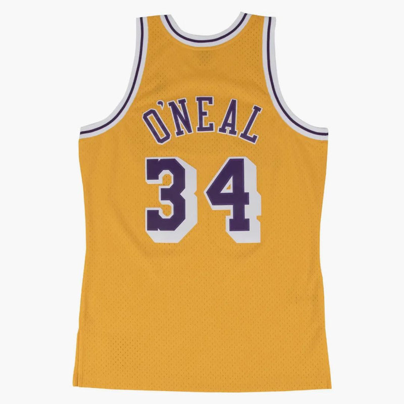 Mitchell & Ness Los Angeles Lakers Home 1996-97 Shaquille O'neal Swingman Jersey Light Gold