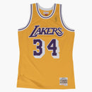 Mitchell & Ness Los Angeles Lakers Home 1996-97 Shaquille O'Neal Swingman Jersey Light Gold
