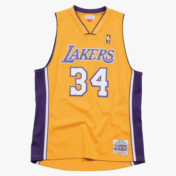 Mitchell & Ness Los Angeles Lakers Home 1999-00 Shaquille O'neal Swingman Jersey Light Gold