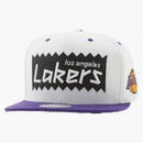 Mitchell & Ness Los Angeles Lakers Sta3 Wool Snapback Cap White