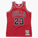 Mitchell & Ness Michael Jordan Chicago Bulls 1996-97 Road Authentic NBA Jersey Red/Black/White